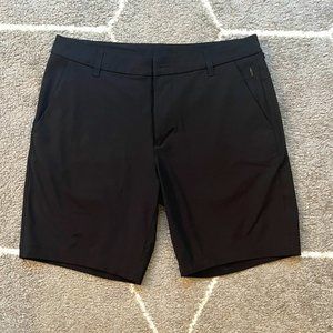Black Lulu Lemon Golf Shorts, Size 33 (Commission Classic Fit, 9" inseam)